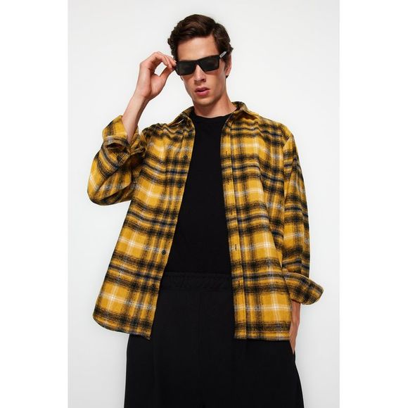 NWT Trendyol Men Regular fit Shirt collar Woven Shirt - Picture 1 of 9